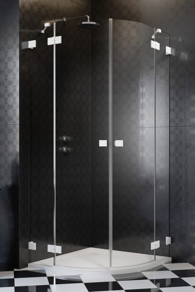 Sprchový kút - Polkruhová sprchová kabína 80x80 Essenza Pro PDD White Rada