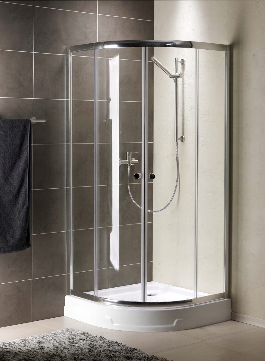 Sprchový kút - Polkruhová sprchová kabína 90x90 Premium A Radaway (30403-0