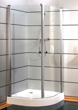 Sprchový kút - Polkruhový sprchovací kút Silva 90 cm Aquaform bez sprchovej vaničky