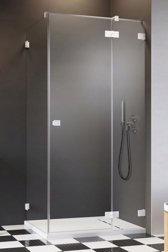 Sprchový kút - Obdĺžnikový sprchový kút 80x90 RIGHT Essenza Pro KDJ Whi