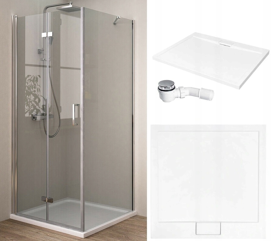 Sprchový kút - Sprchovací kút 80x100 SLIM nízka ULTRA vanička