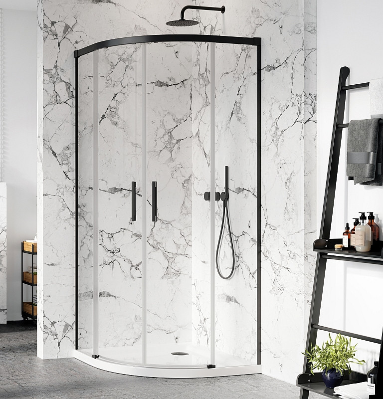 Sprchový kút - Idea PDD Black Radaway sprchovací kút 90x80 (3