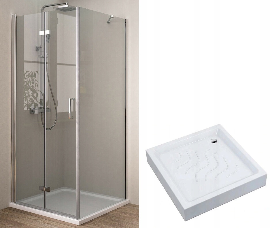 Sprchový kút - Sprchová kabína 90x90 + vanička hlboká 5/16 cm