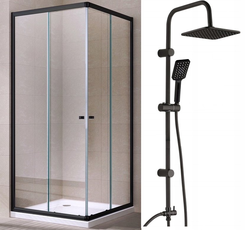 Sprchový kút - Sprchový kút 90x90 čierny ČIERNA SPRCHA
