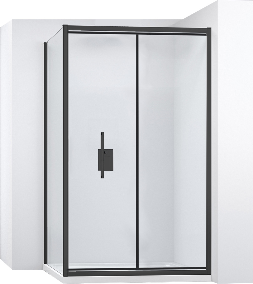 Sprchový kút - Sprchovací kút Rapid Fold 90x100 Black Rea