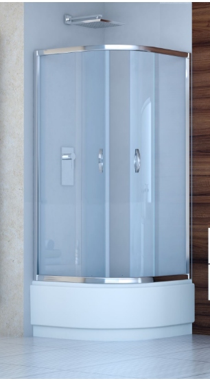 Sprchový kút - Polkruhový sprchovací kút 80x80x170 CleanGLASS