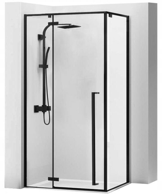 Sprchový kút - Obdĺžnikový sprchovací kút Fargo Black Mat 80