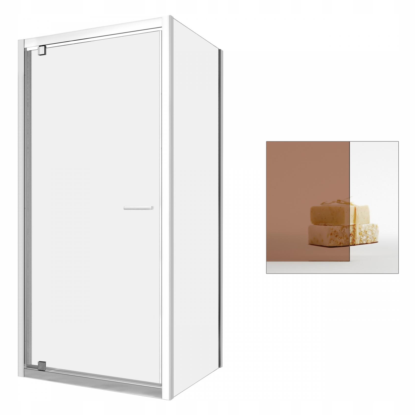 Sprchový kút - Sprchová kabína Twist DW + S 90x75 hnedá