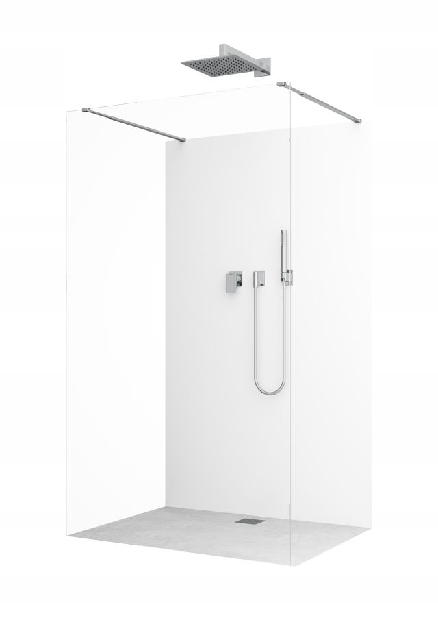 Sprchový kút - Čierna bezbariérový sprchovací kút 120x75-120 Balto