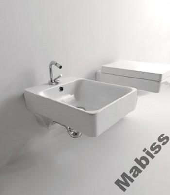 Závesný bidet Kerasan Cento biely 352401 hrana FV V