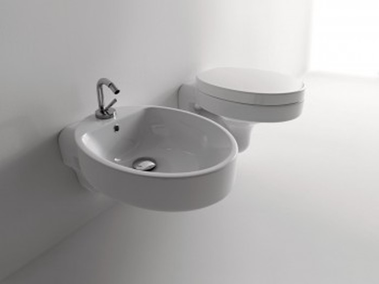 Závesný bidet Kerasan Cento biely 3525 oválny FV DPH