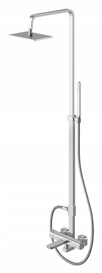 Sprchový panel -  Chromovaný termostatický vaňový a sprchový stĺp
