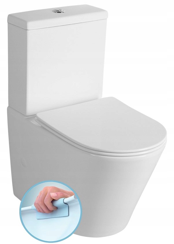 WC MISA - RIMLESS kompaktné toaletné sedadlo PACO bez okrajov pomaly