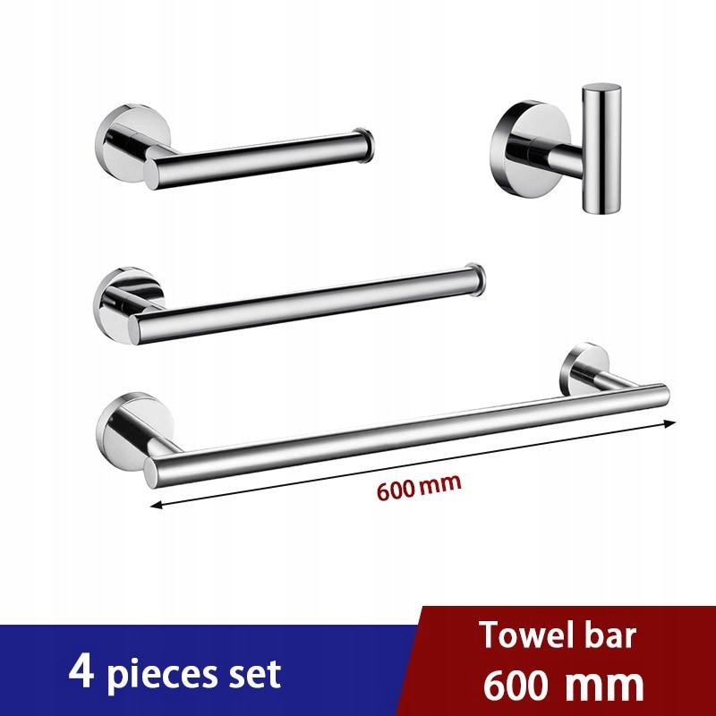 Kupelňový set doplnkov - [Sada 4 kusov, 60 cm] Svietiaca sada