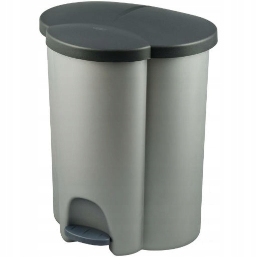 Odpadkový kôš 40 litrov TRIO Curver šedý plast