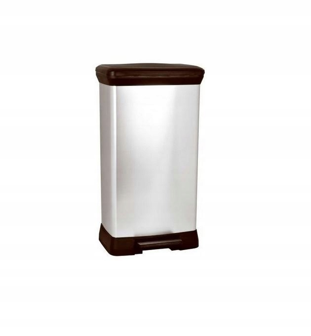 Odpadkový kôš IPS so strieborným vekom pedálu, 50 l
