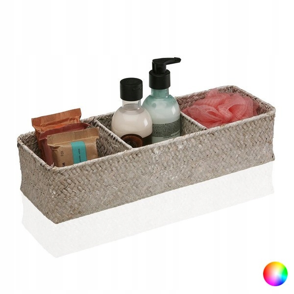 Kupelňový set doplnkov - Viacúčelový kôš z morských rias (12 x 8 x 36 cm) č