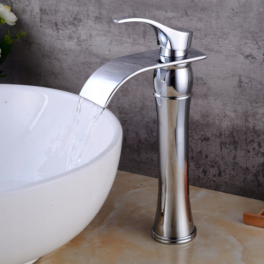 Umyvadlová batéria - Faucet, chrómová umývadlová batéria WATERFALL MEOTIYS 14