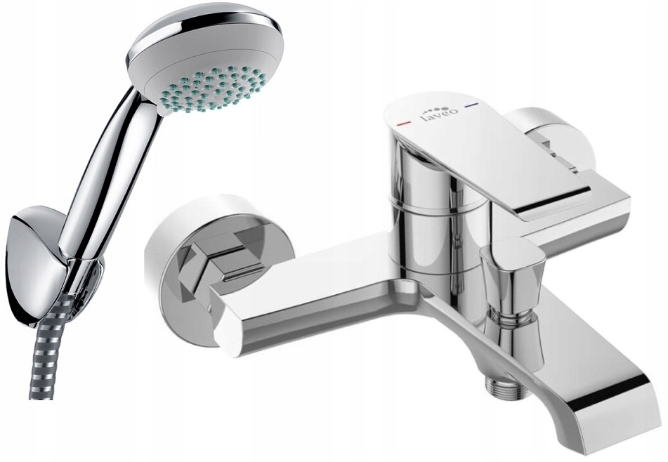 Vaňová batéria - Batéria LAVEO LARGO BATHTUB + sprchová hadica HANSGROHE