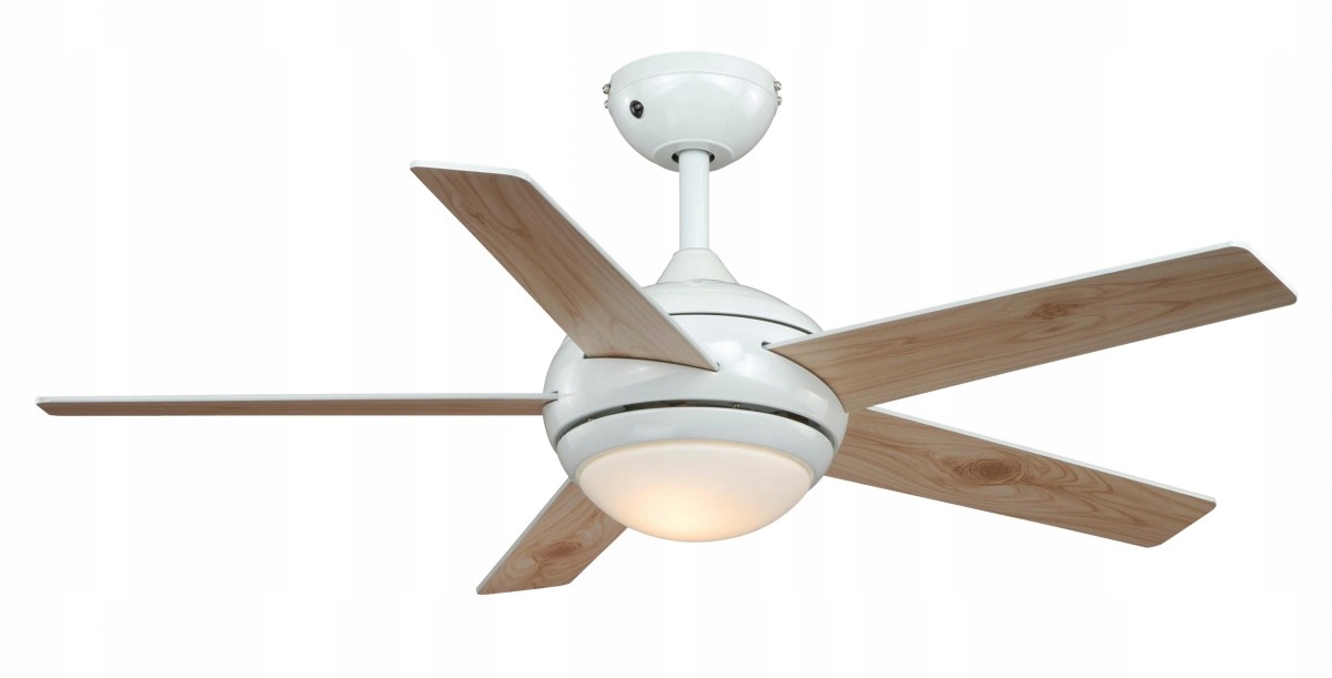 Kupelňový ventilátor - Žiarovka FRESCO WHITE s diaľkovým ovládaním 112 cm