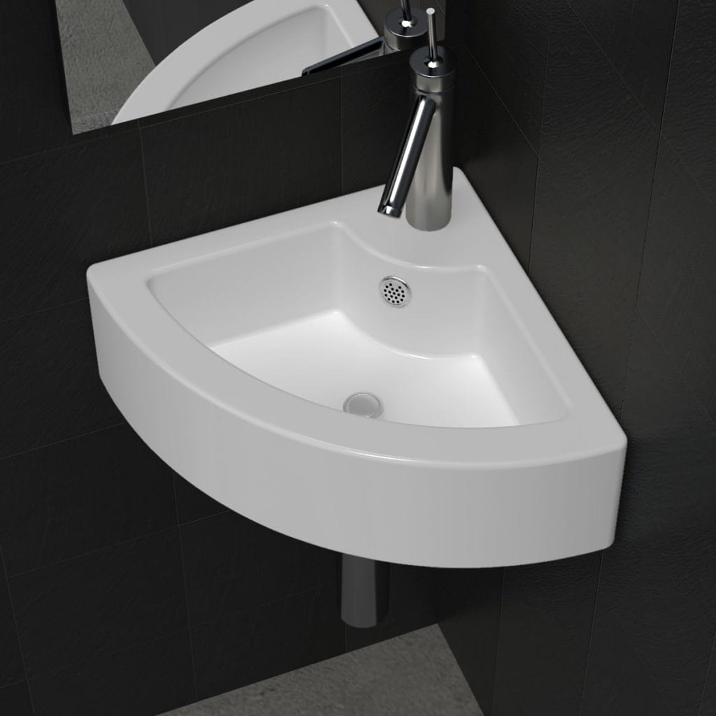 Umývadlo - Luxusné umývadlo s prepadom 45x32x12,5cm biele