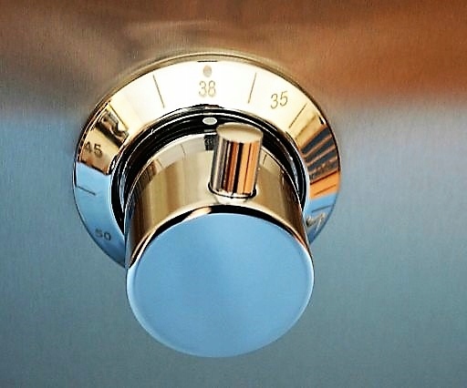 Sprchový panel - KOVOVÝ ZATVÁRACÍ KNOFLÍK CHROM T