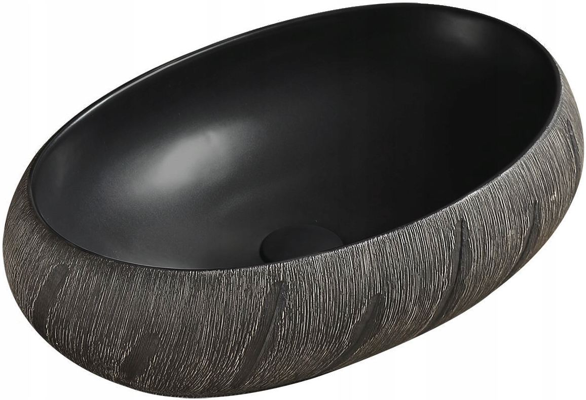 Umývadlo - MEXEN ABRIL WASHBASIN TOP 58X39 ČIERNY DIZAJN