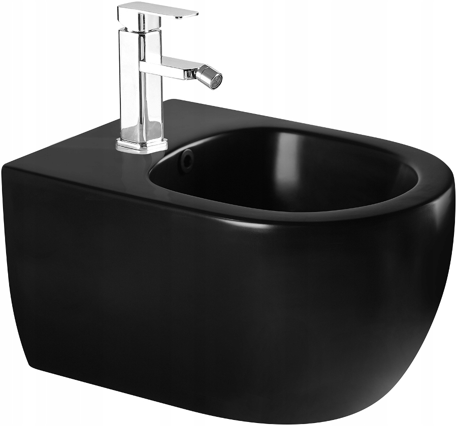 MEXÉNOVÝ KARMÍNOVÝ BIDET ZÁVESNÝ 49 CM ČIERNY MAT