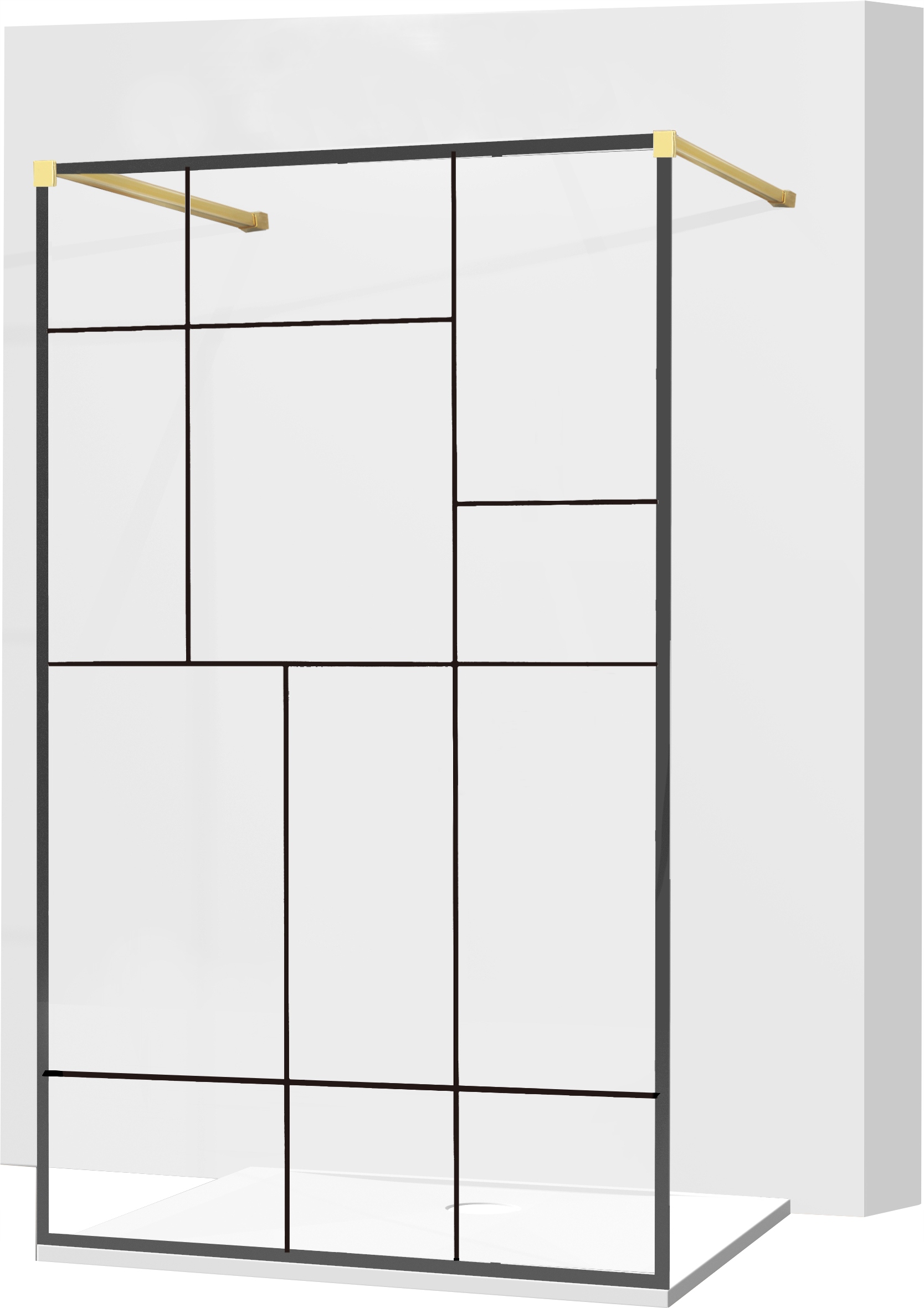 Sprchové dvere - MEXEN KIOTO SPRCHOVÁ STENA 130x200 sklo 8 mm