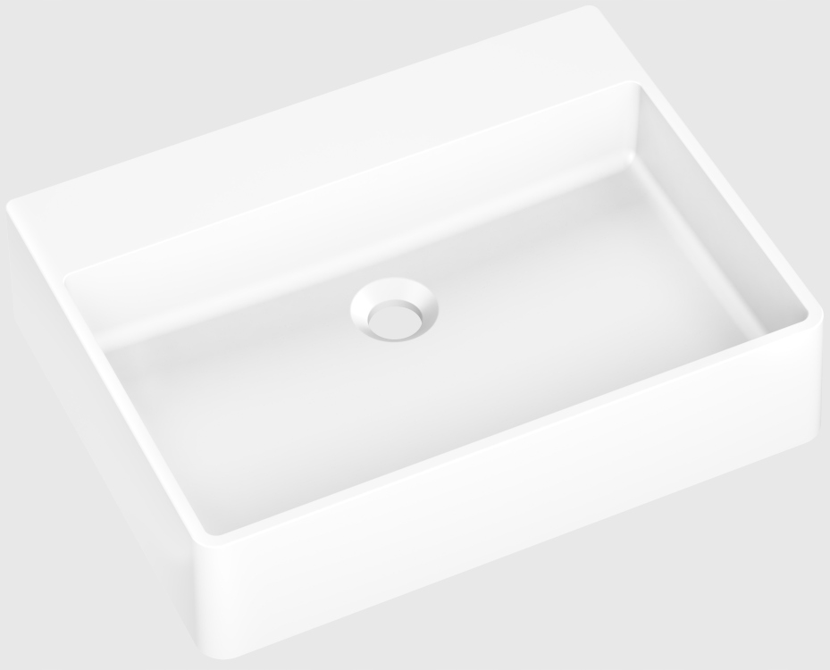 Umývadlo - MODERNO WASHBASIN GRANDE WHITE WORKTOP WHITE 55x42
