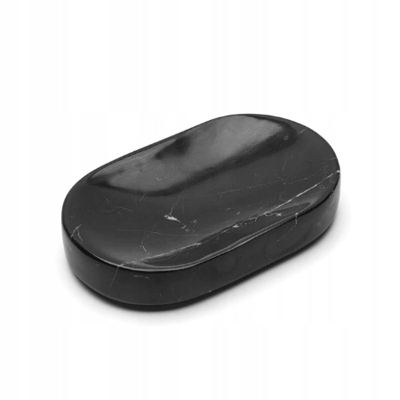 Mydlenička - MYDLOVÝ KAMENNÝ MARBLE NERO 13x8CM