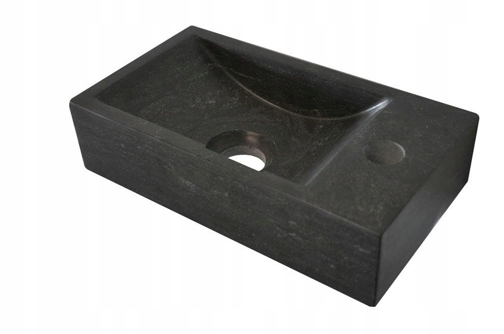 Umývadlo - Malé kamenné umývadlo 36x18 cm, XS vpravo