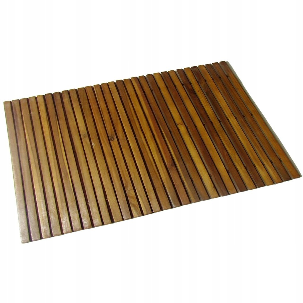Kupelňový set doplnkov - Sprchová rohož z agátového dreva, 80 x 50 cm