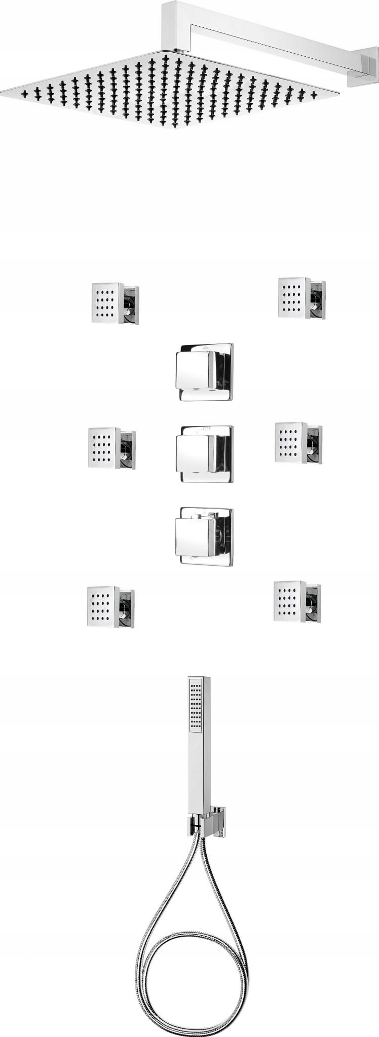 Sprchový panel - Viacsystémový s chrómovým kohútikom Deante
