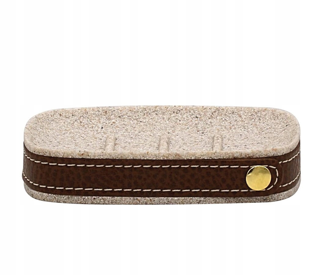 Kupelňový set doplnkov - Miska na mydlo 13 × 3 × 9 cm na státie, béžová SUPERIOR