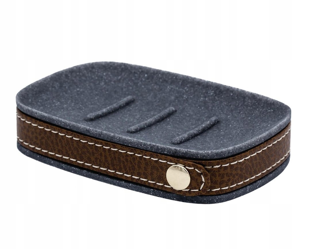 Kupelňový set doplnkov - Miska na mydlo 13 × 3 × 9 cm, šedá SUPERIOR