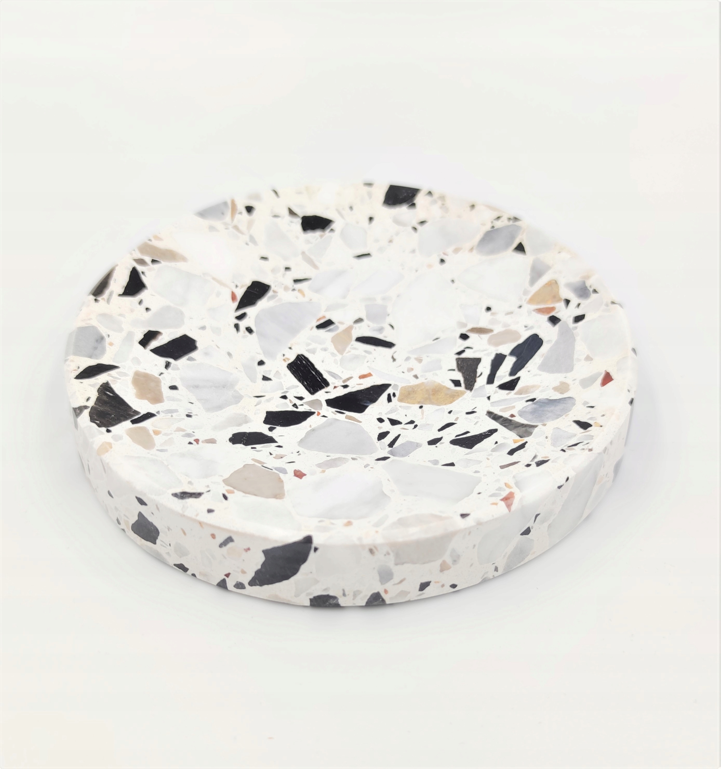 Mydlenička - Miska na mydlo Terrazzo kameň 12cm