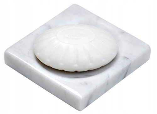 Mydlenička -  Mramorová miska na mydlo z kameňa Bianco Carrara 12x12cm