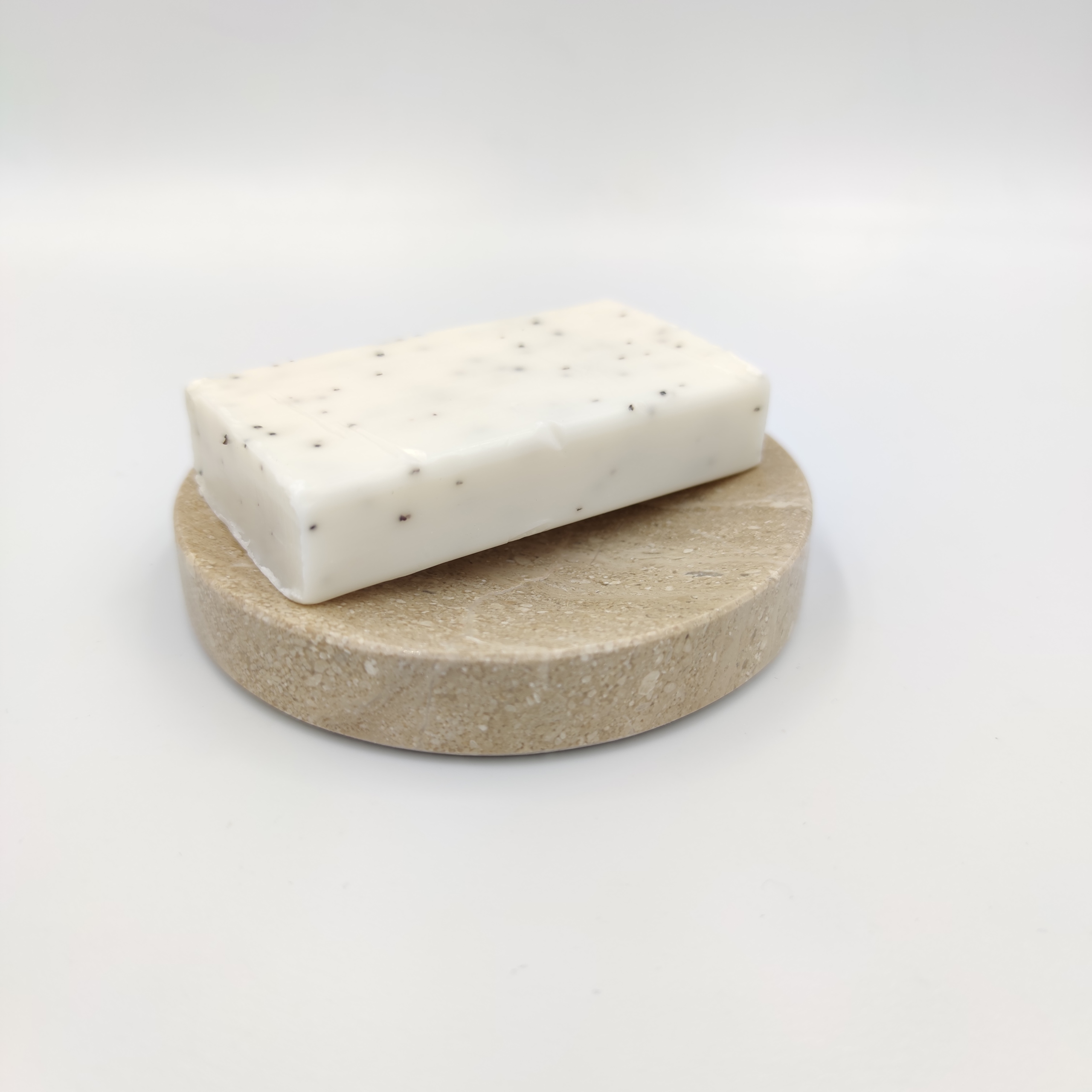 Mydlenička -  Kamenná miska na mydlo Breccia 10cm lesk