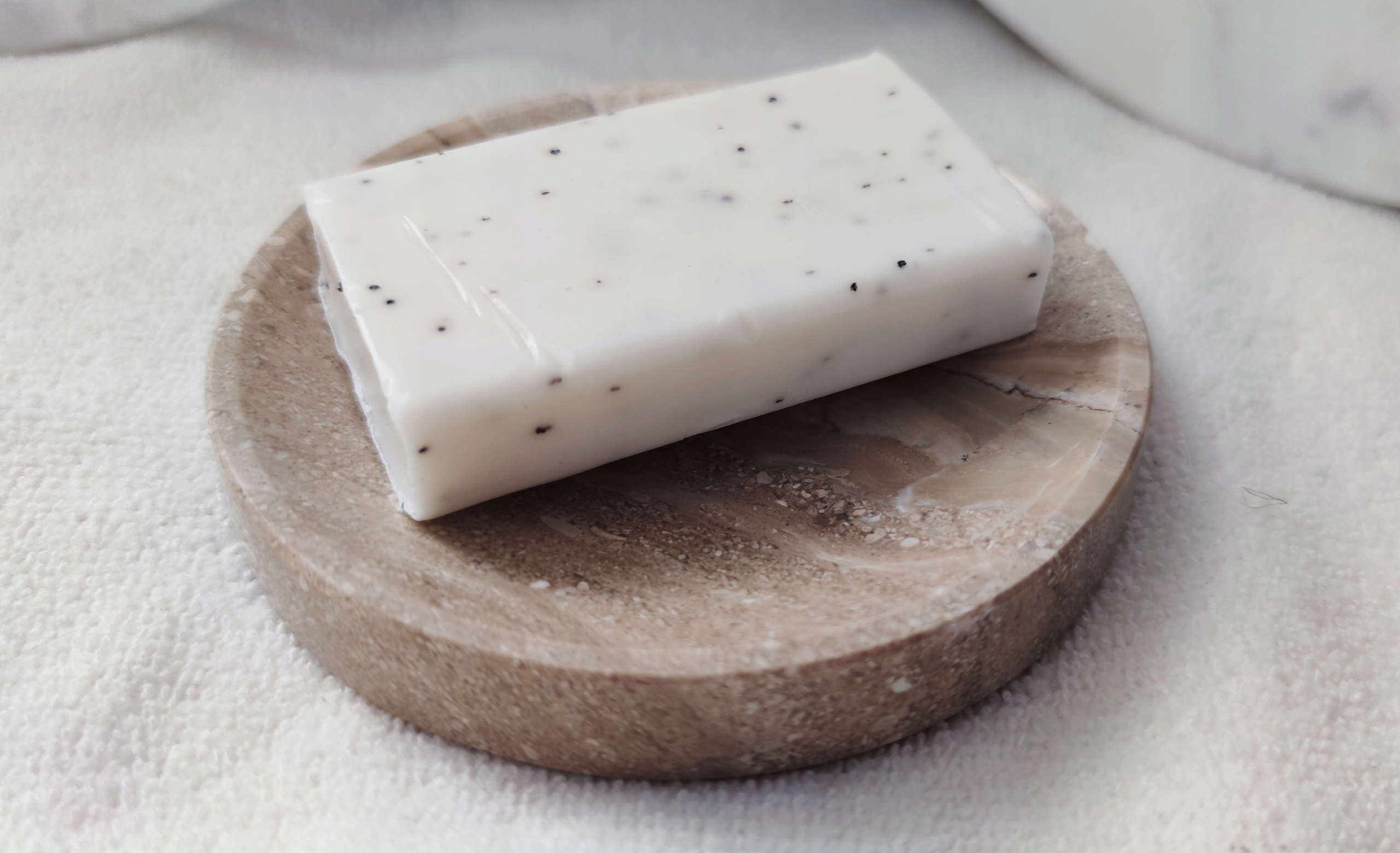 Mydlenička - Kamenná miska na mydlo Breccia 12cm lesk