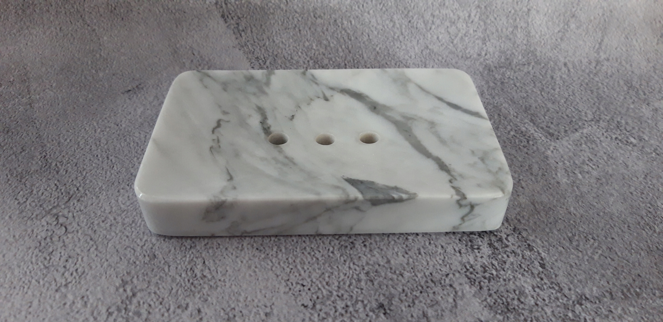 Mydlenička - Kamenná miska na mydlo Carrara 14x9cm