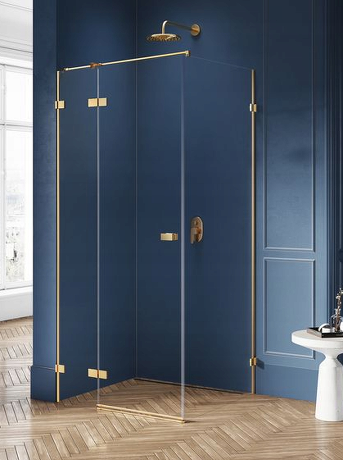 Sprchový kút - NOVÁ TRENDY SPRCHOVÁ KABÍNA AVEXA GOLD 80X80