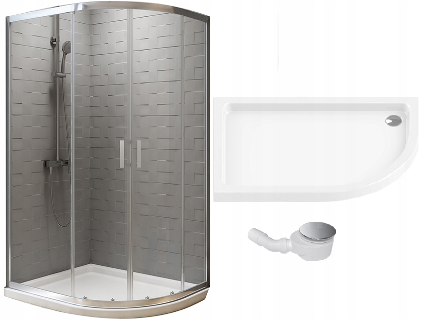 Sprchový kút - Kabína NT NEW VARIA 120X85 asymetrická + MAXIMA