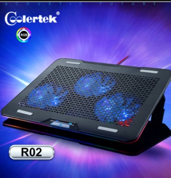 Kupelňový ventilátor - Modrý chladič, dotykový chladič pre notebooky