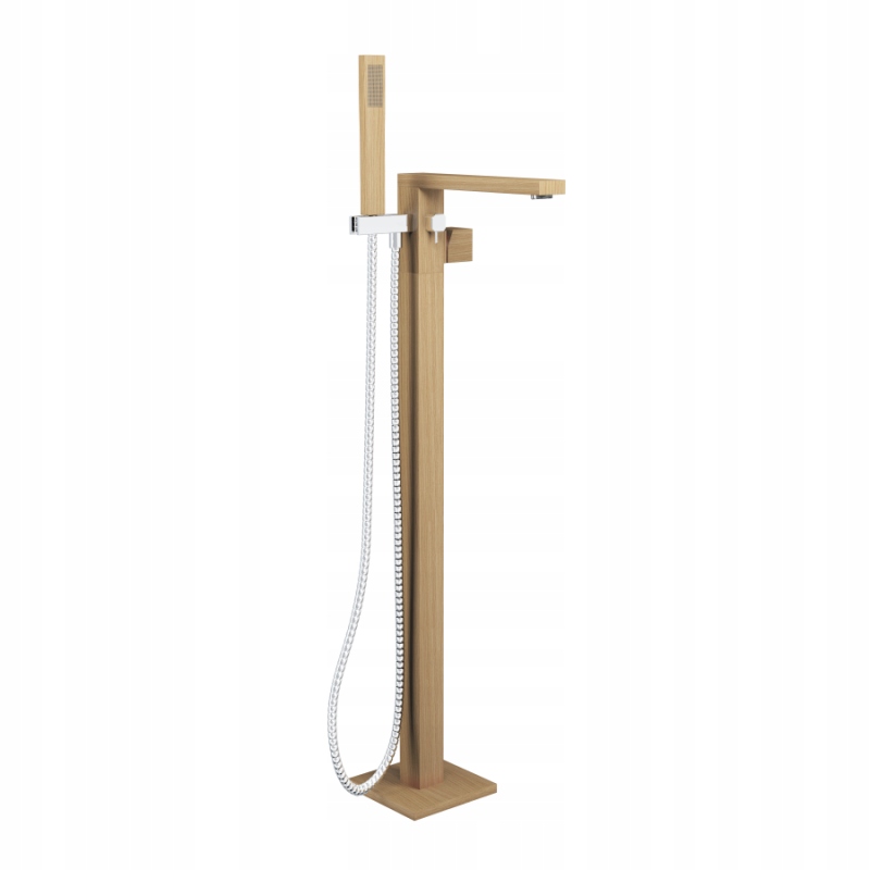 Vaňová batéria - Moderný samostatne stojaci faucet, drevený, odolný