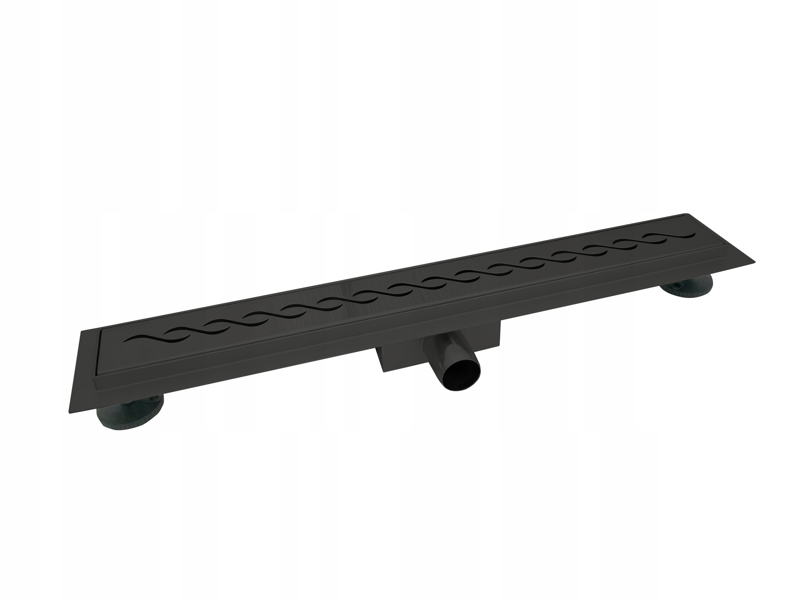 Sprchový žľab - LINEÁRNY ODTOK 50 CM ČIERNA VLNA-M01B