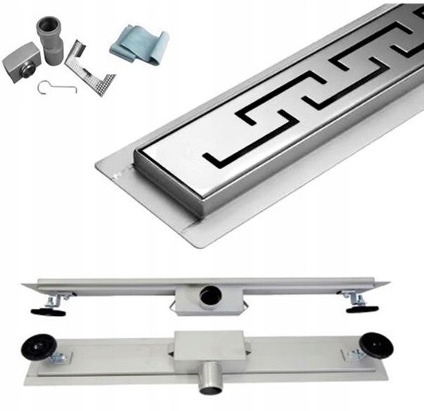 Sprchový žľab - LINEÁRNY GRÉCKY SPRCHOVÝ ODTOK 80CM NÍZKY 52MM