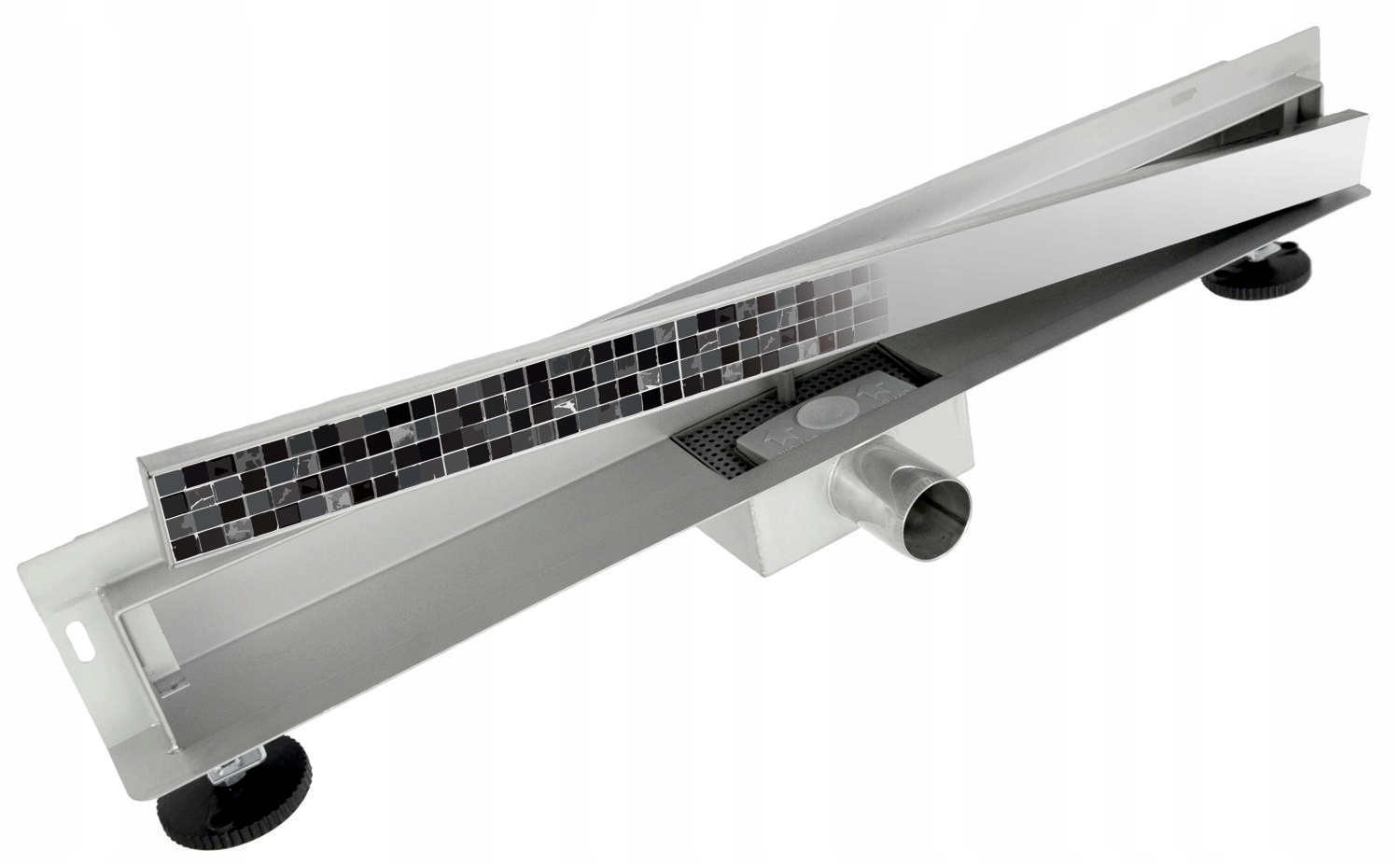 Sprchový žľab - ODVOD LINEÁRNEJ STENY, STRANA 90 CM POD OBKLADOM 2v1