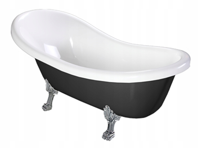 OMNIRES ATENA BATHTUB MARBLE + 157x77 ČIERNY LESK
