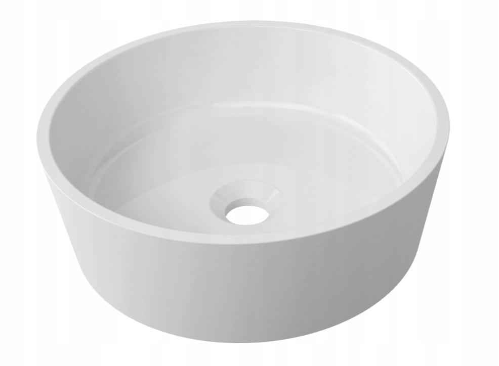 Umývadlo - OMNIRES BARI UMYVADLO MARBLE + ø38 cm BIELY LESK